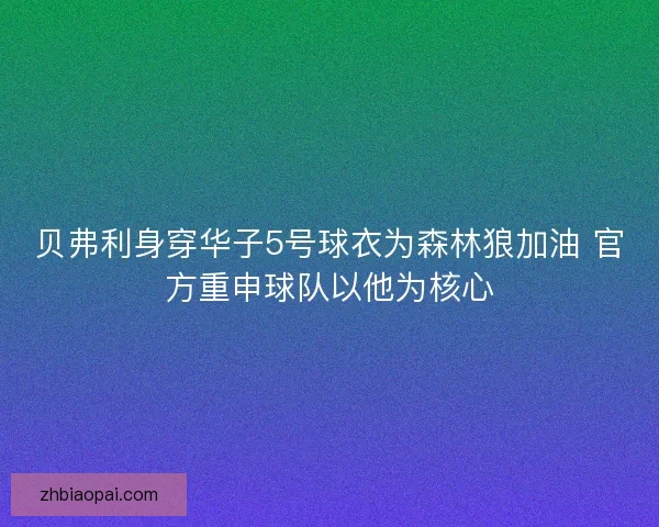 贝弗利身穿华子5号球衣为森林狼加油 官方重申球队以他为核心